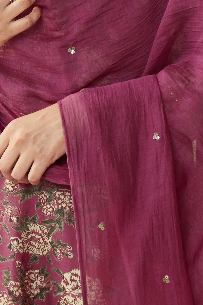 Zeenat Shirin Cotton Silk Dupatta - Image 4