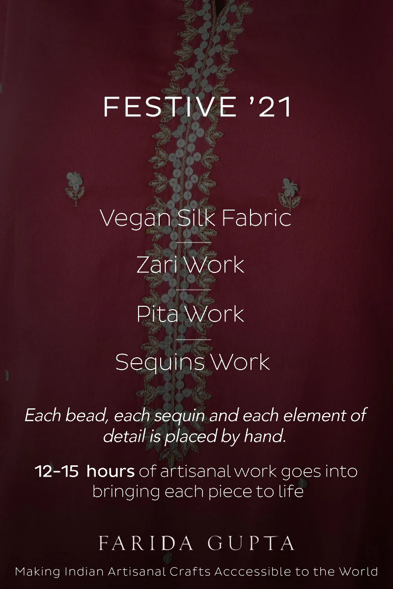 Zubeida Farhat Vegan Silk Kurta - Image 10