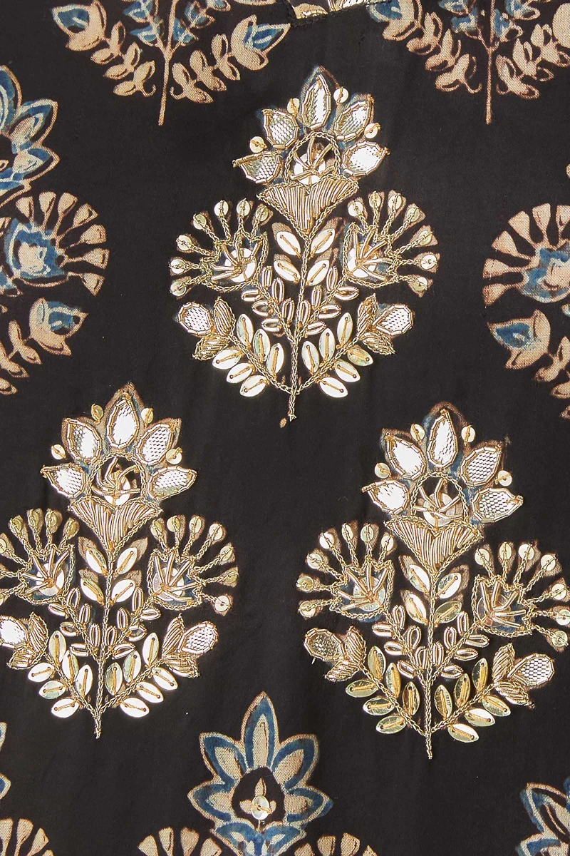 Zubeida Farheen Ajrak Modal Kurta - Image 3