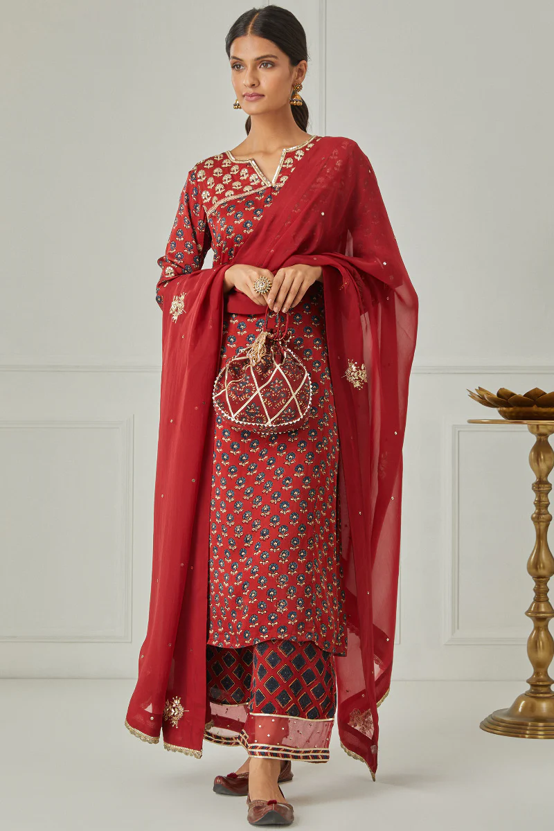 Zubeida Fizah Ajrak Modal Kurta - Image 8