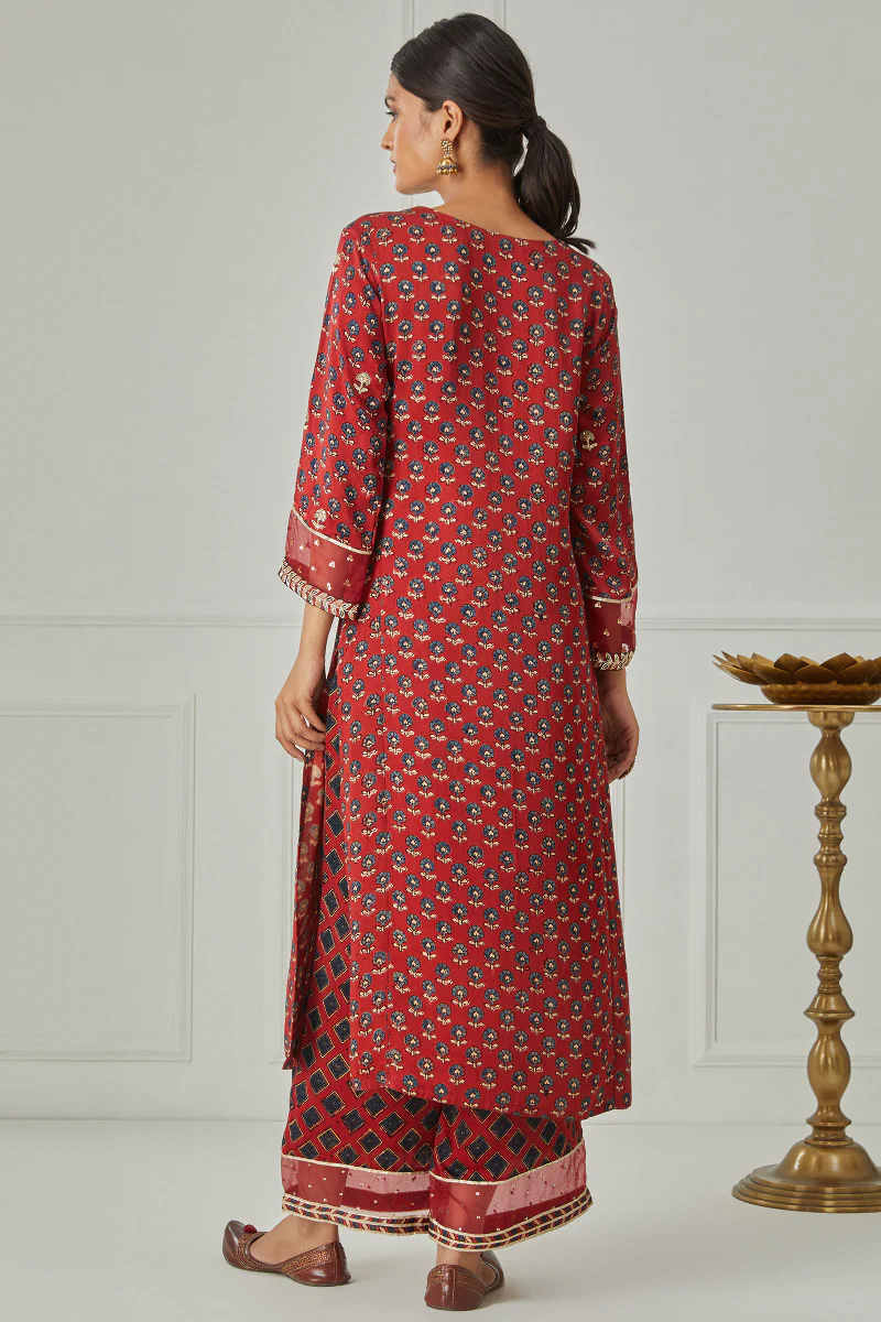 Zubeida Fizah Ajrak Modal Kurta - Image 9