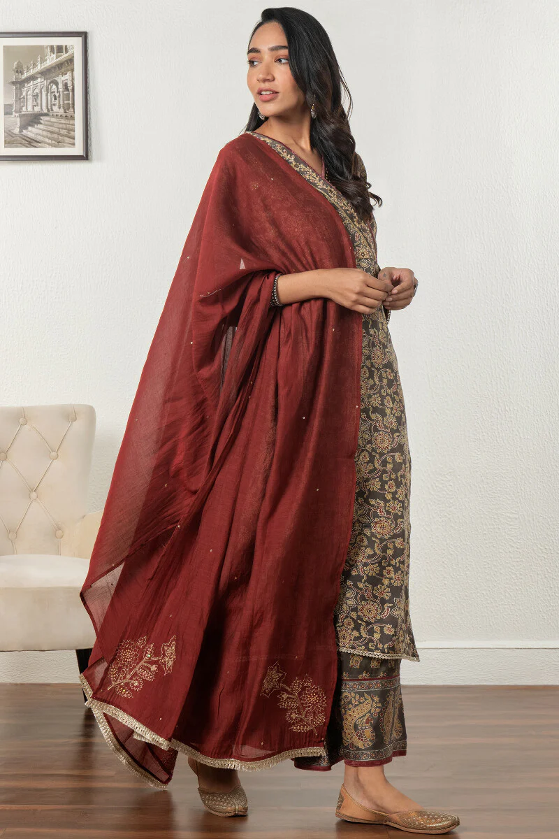 Zubeida Seerat Cotton Silk Dupatta - Image 3