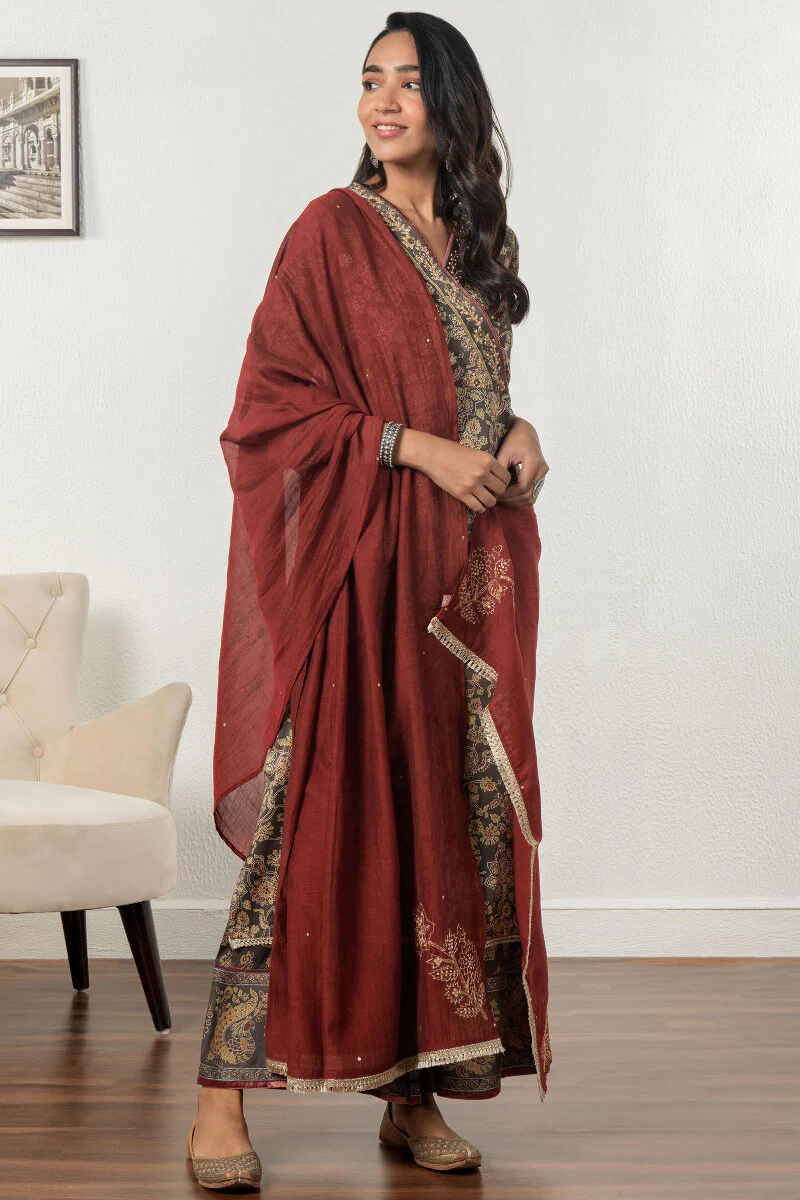 Zubeida Seerat Cotton Silk Dupatta - Image 4
